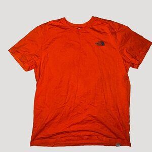 The North Face Men’s “Never Stop Exploring” Graphic Tee – Orange XL